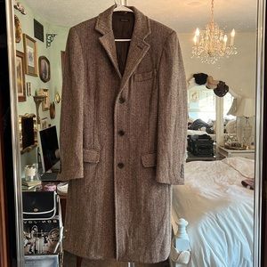 J Crew Shetland tweed herringbone coat